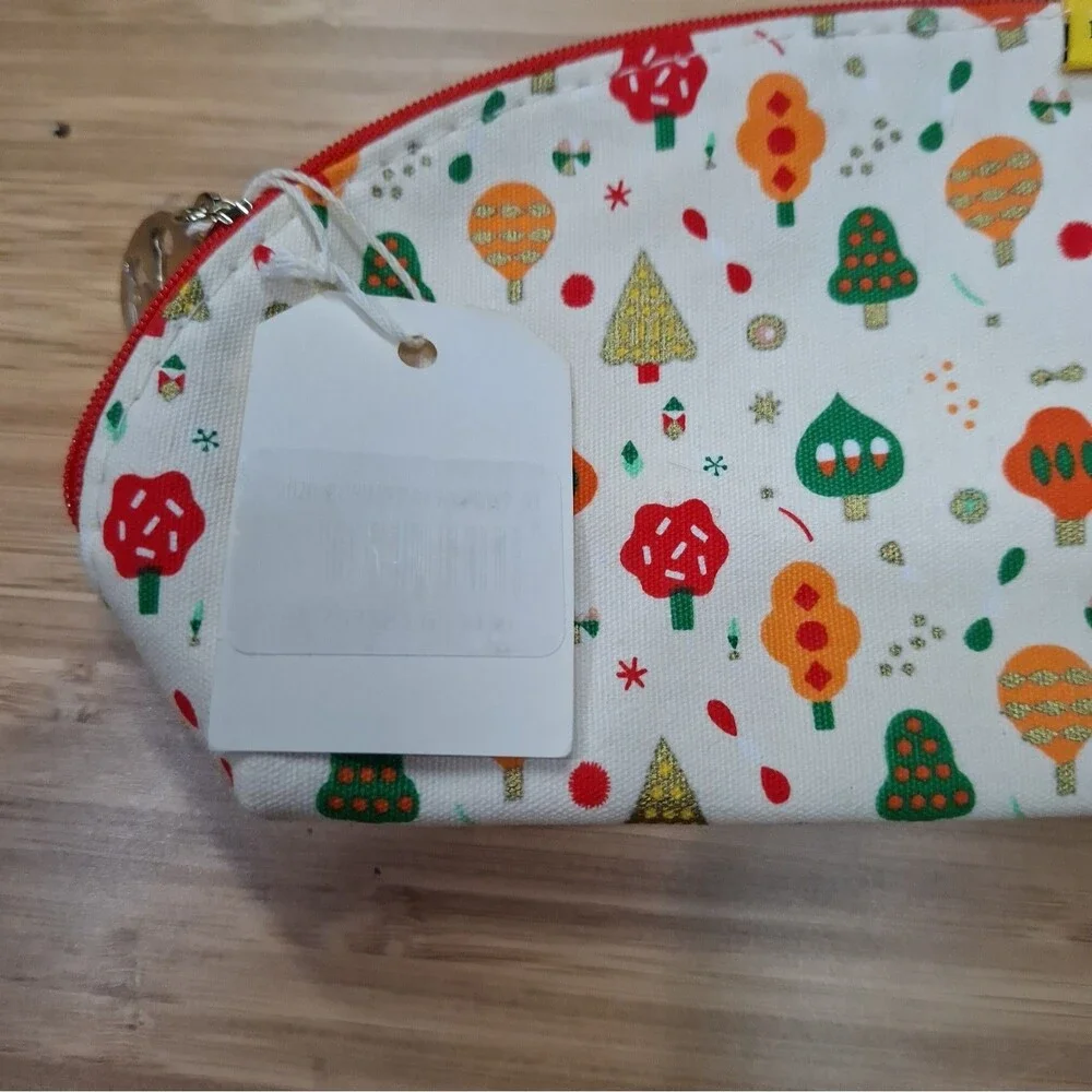 L'Occitane Cosmetic Pouch NEW NWT Chirstmas Tree Ornaments